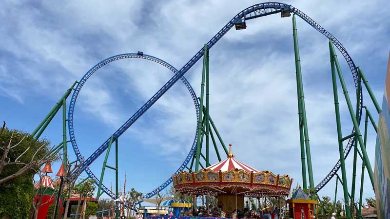 land of legends roller coaster from alanya