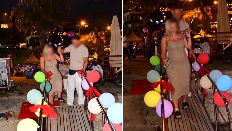 Marriage Proposal with Special Decoration in Alanya