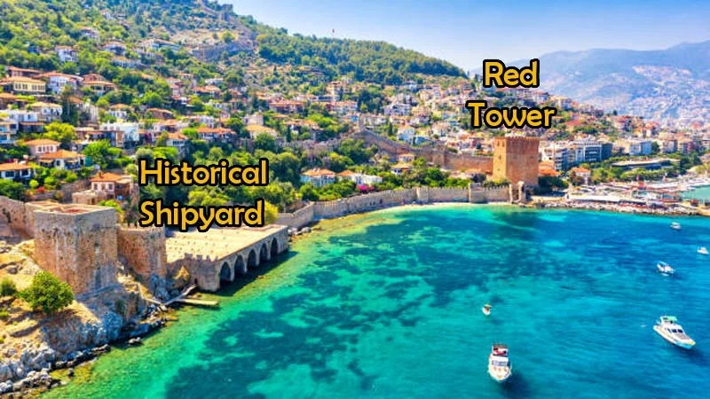 red tower, old shipyard alanya